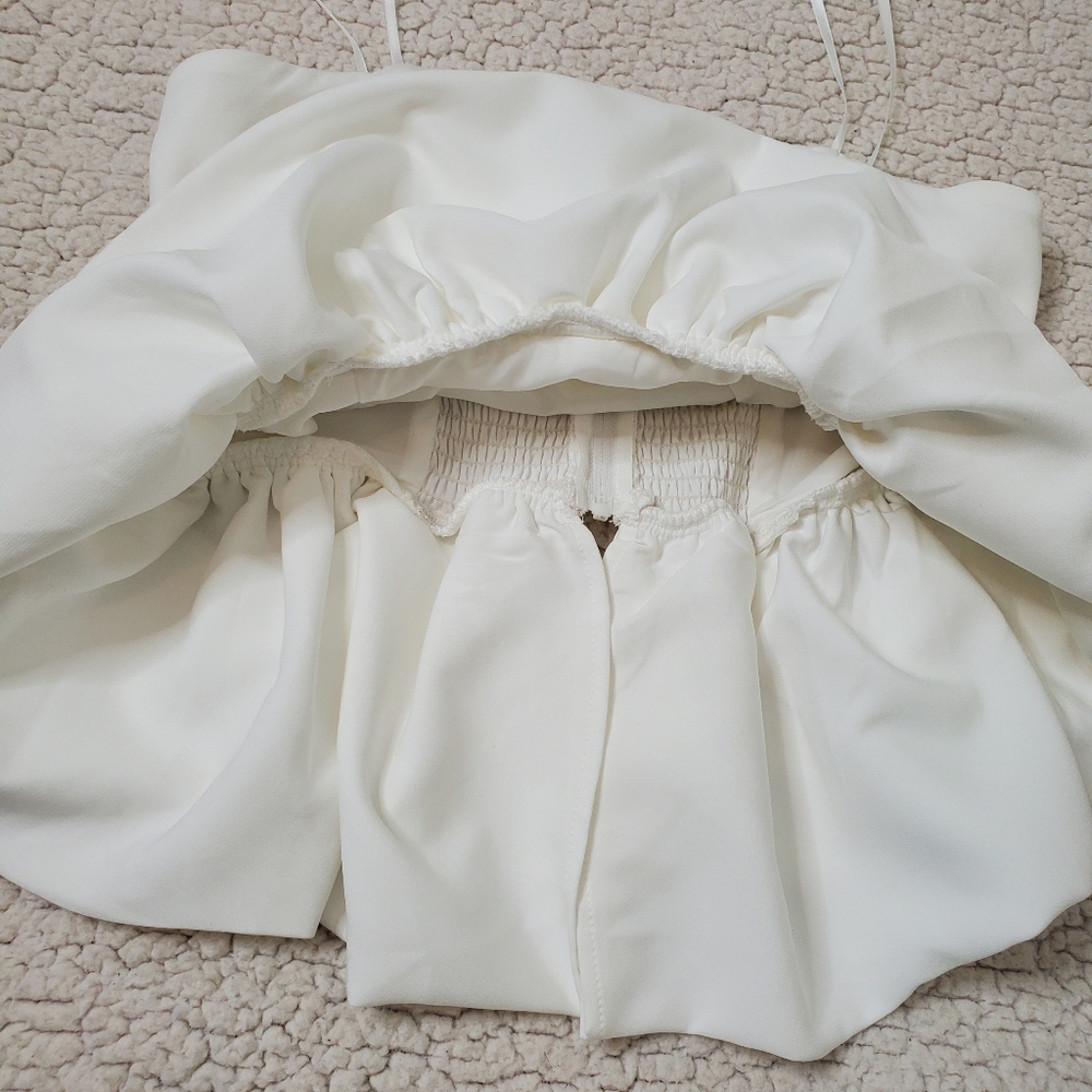 NWOT DO+BE Puffy Ruffles Strapless Top Size L Bubble Hem - Picture 11 of 16